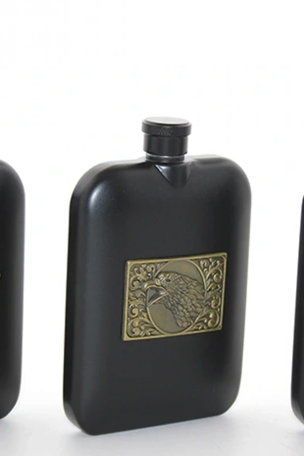 Paslanmaz Çelik Kabartmalı Tekli 6 Oz Matara