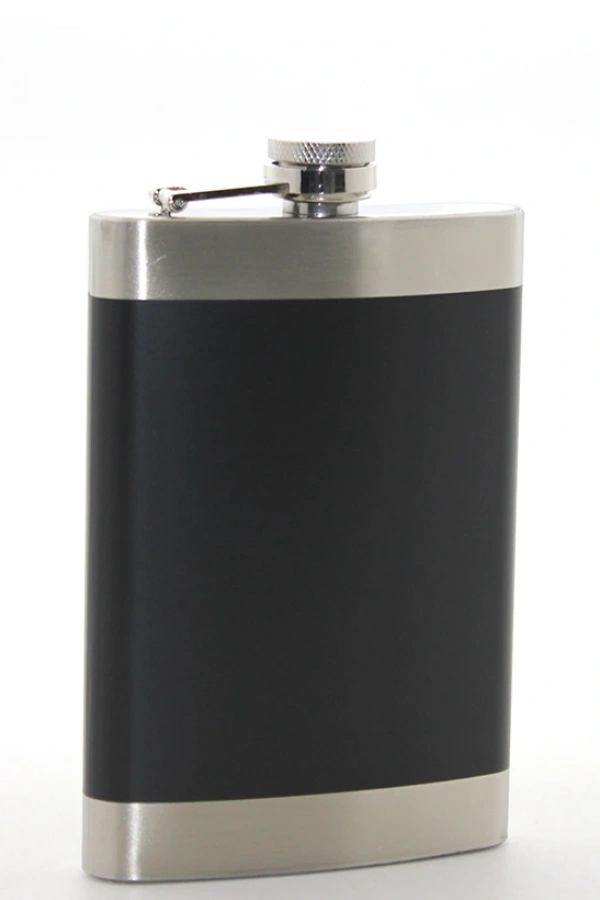 Paslanmaz Çelik Tekli 9 Oz Matara Siyah Renk