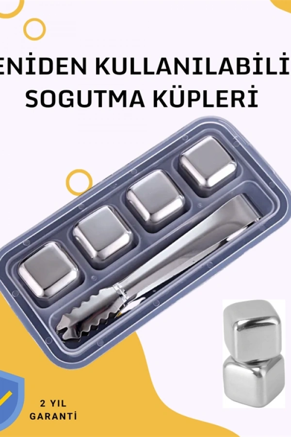 Paslanmaz Metal Buz Küpleri-Çok Amaçlı Kullanıma Uygun