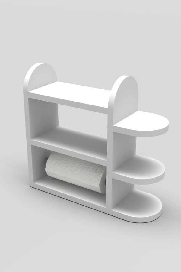 Mutfak Rafı Baharatlık Peçetelik Beyaz