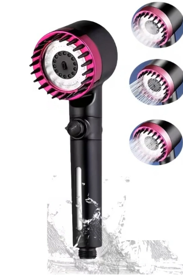 Pembe 3 Modlu Filtreli Duş Başlığı