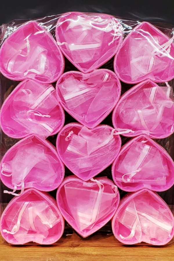 Pembe Kalpli Tül Kese