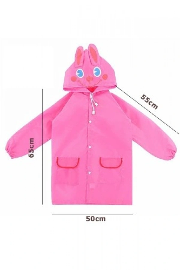 Pembe Sevimli Çocuk Yağmurluk