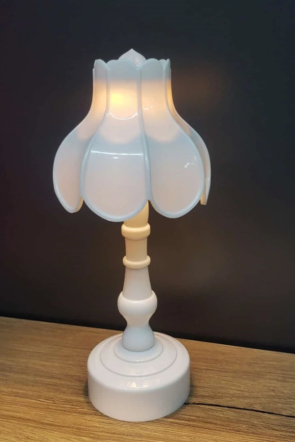 Pilli Dekoratif Abajur Masa Lambası