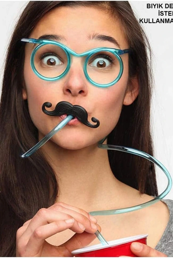 Pipetli Parti GözlüğüMavi Renk