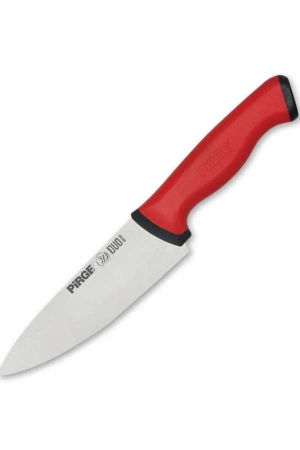 Pirge 34159 Duo Şef Bıçağı 16 cm - Kırmızı Kaymaz Sap
