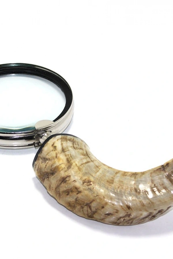 Pirinç Boynuz Saplı Büyüteç Model 1