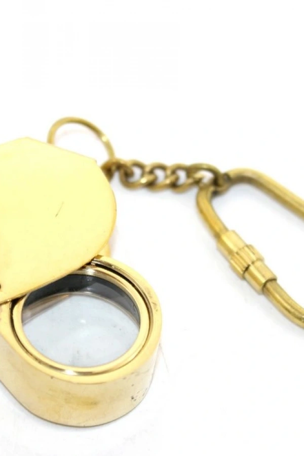 Pirinç Büyüteç Anahtarlık Model 2