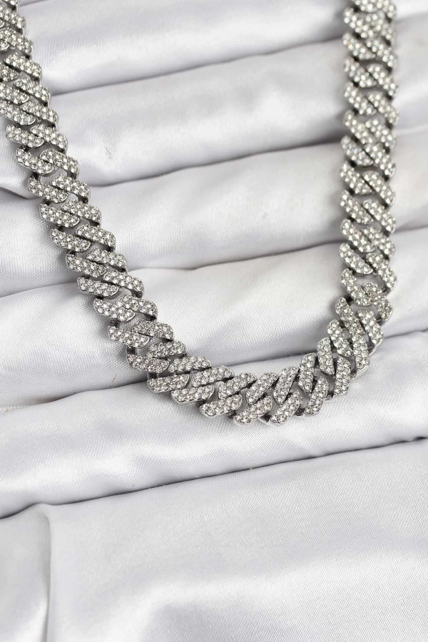 Pirinç Cuba Chain Gurmet Model Kolye