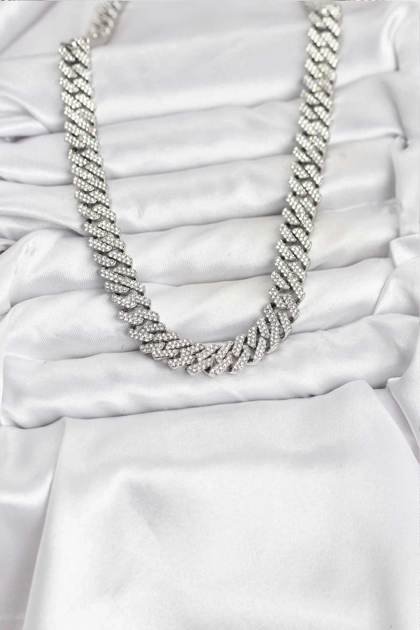 Pirinç Cuba Chain Gurmet Model Kolye