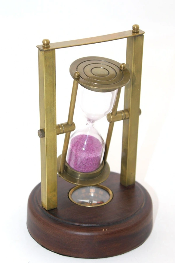 Pirinç Pusulalı Kum Saati Model 7