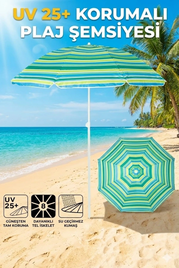 Plaj Şemsiyesi Sabit 180 cm