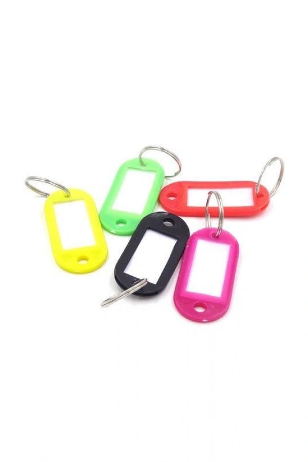 Plastik Anahtarlık Renkli (10 Adet)