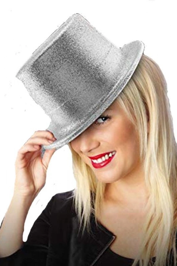 Plastik Parti Şapkası Gümüş Siml