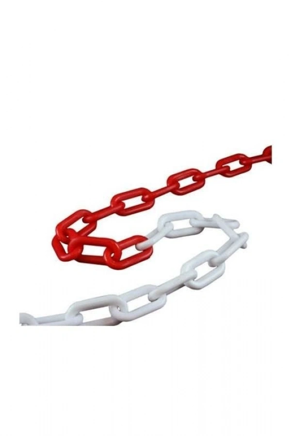 Plastik Zincir Kırmızı Beyaz ( 5 Metre)