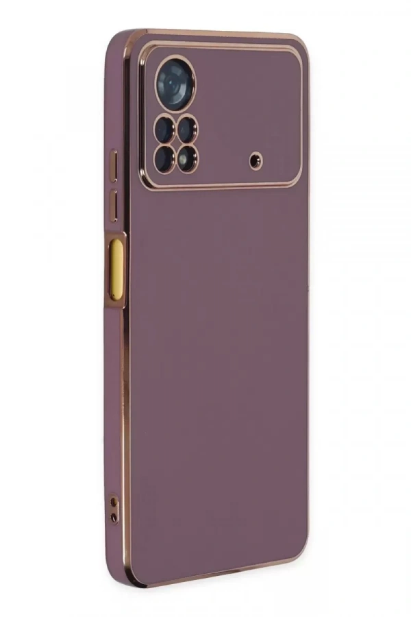 Poco X4 Pro 5G Kılıf Volet Silikon - Mor