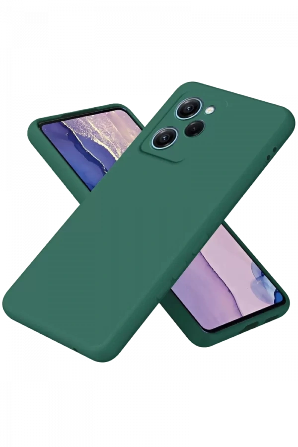 Poco X5 Pro 5G Nano içi Kadife Silikon - Koyu Yeşil