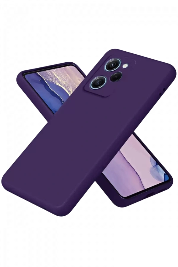 Poco X5 Pro 5G Nano içi Kadife Silikon - Mor