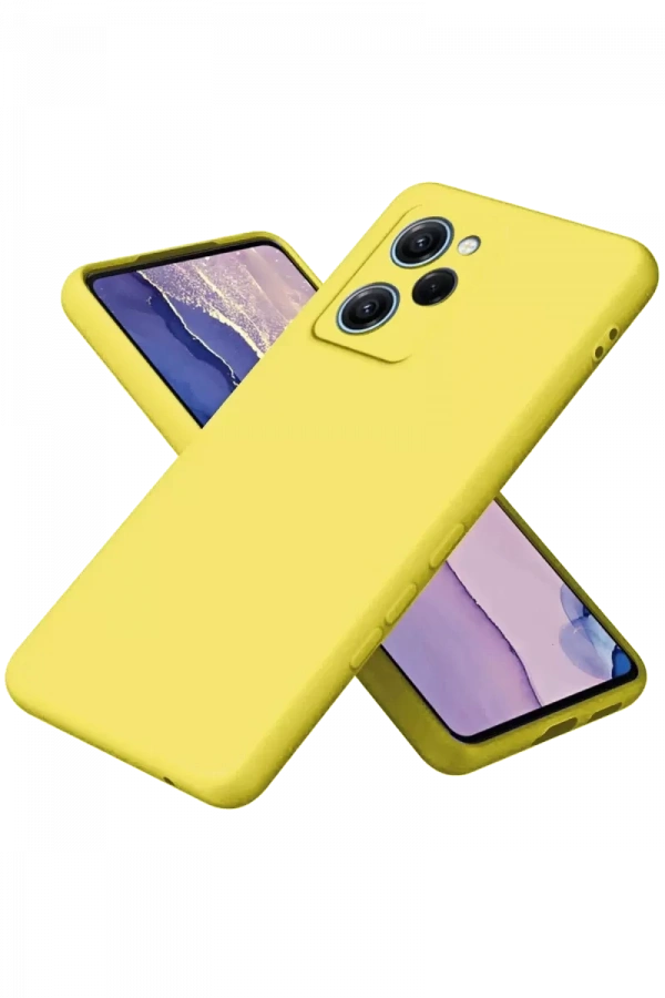 Poco X5 Pro 5G Nano içi Kadife Silikon - Sarı