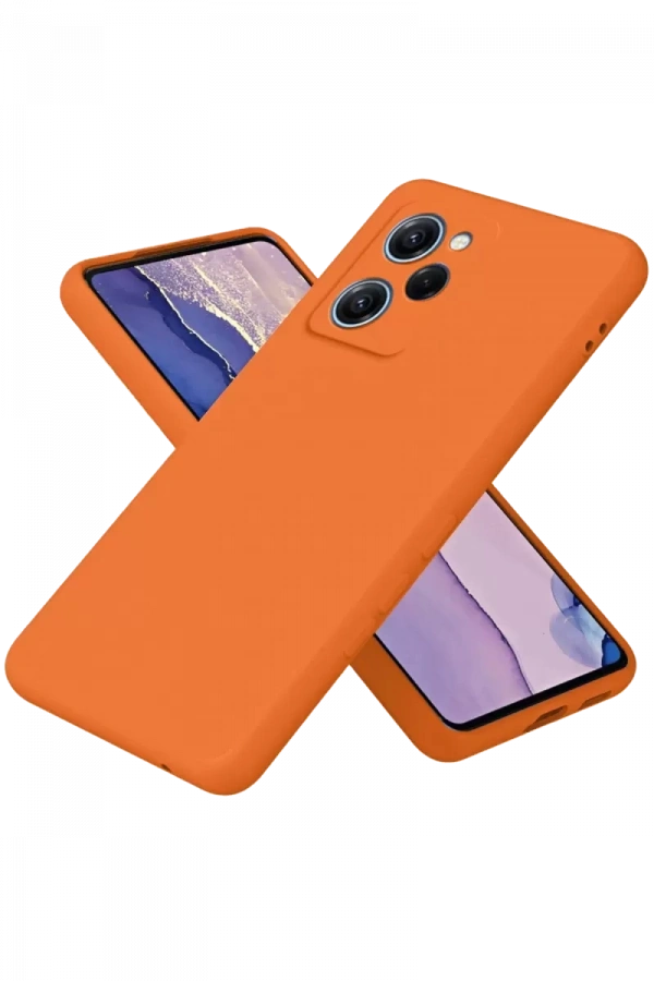Poco X5 Pro 5G Nano içi Kadife Silikon - Turuncu