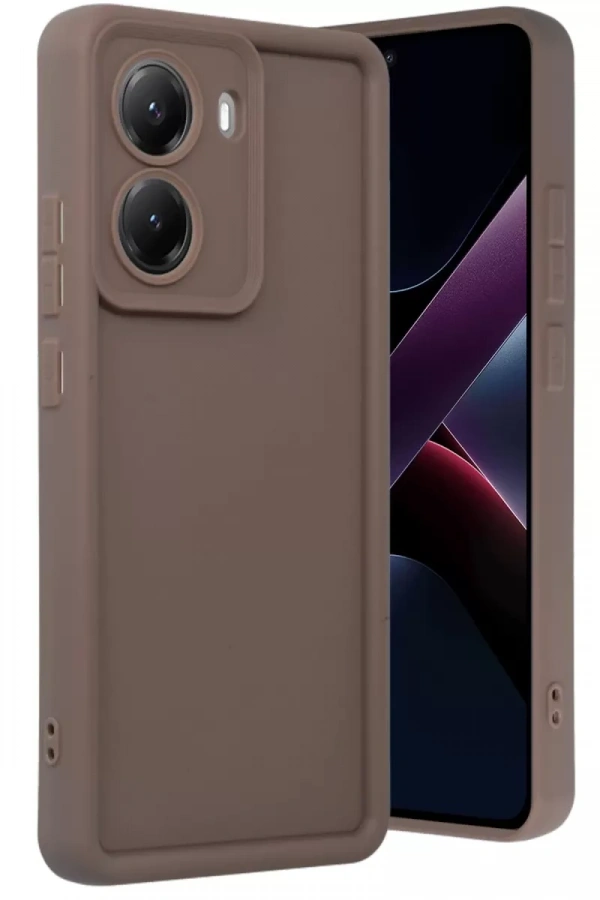 Poco X7 Pro Viera Silikon - Kahverengi