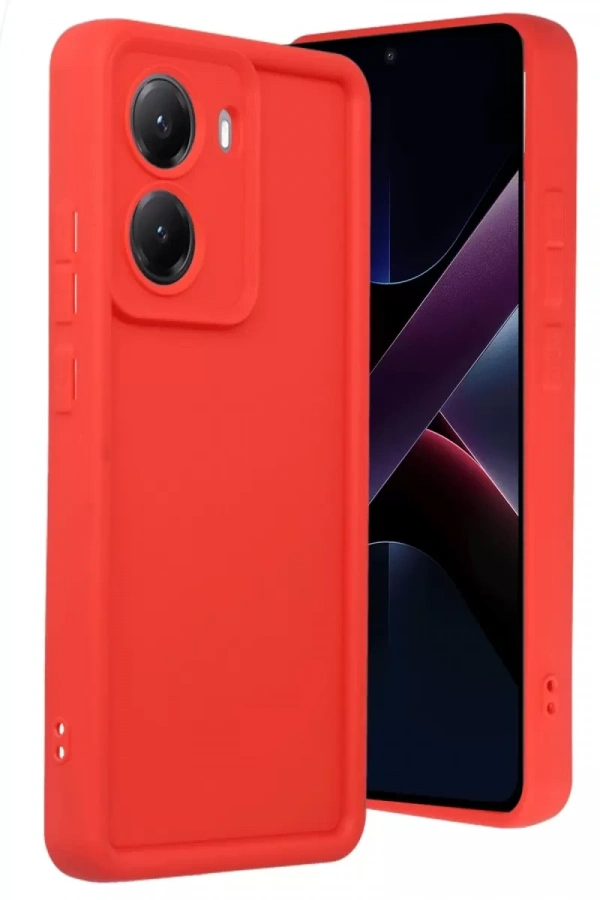 Poco X7 Pro Viera Silikon - Kırmızı