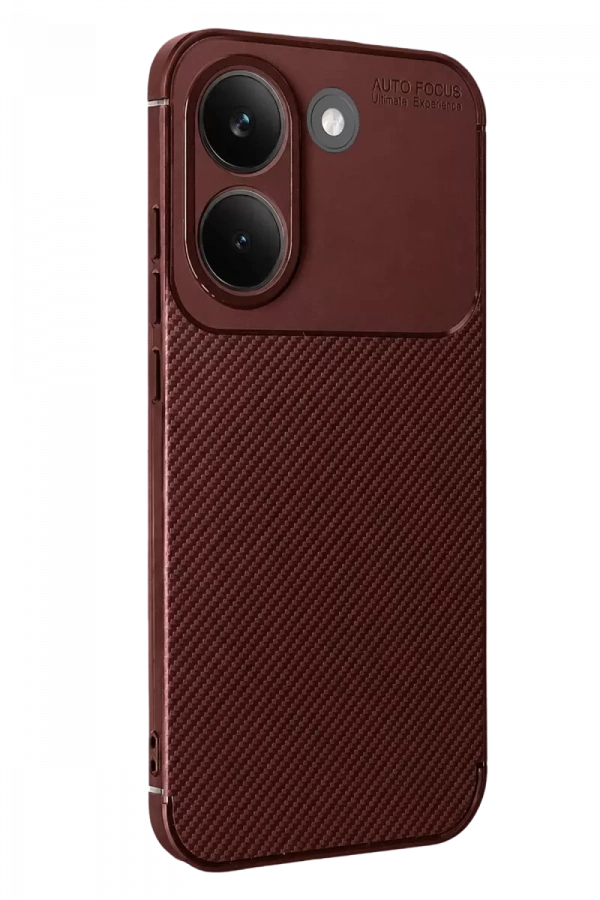 Poco X8 Pro Auto Focus Karbon Kapak - Bordo