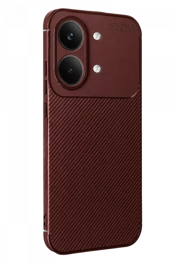 Poco X8 Pro Max Auto Focus Karbon Kapak - Bordo