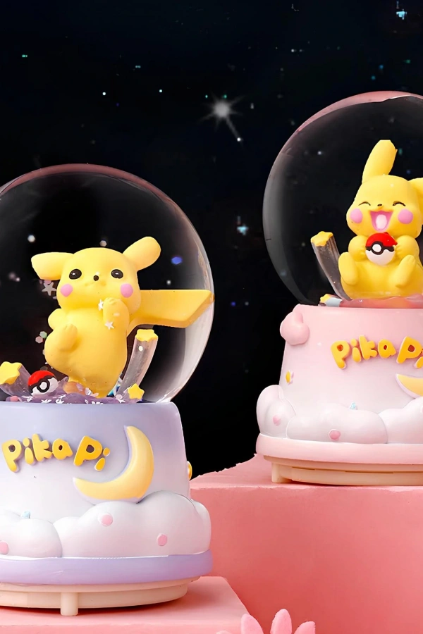 Pokemon İçi Dönmeli Üflemeli Işıklı Müzikli Kar Küresi Büyük Boy