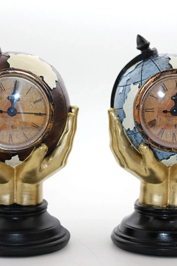 Polyester Saatli Dünya Küre Model 1