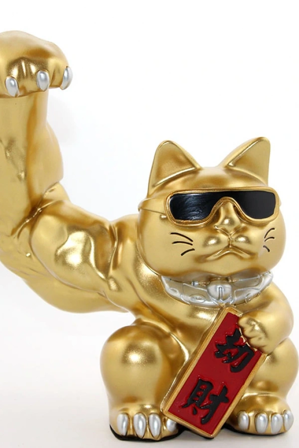 Polyester Şanslı Kedi Figürü Model 3