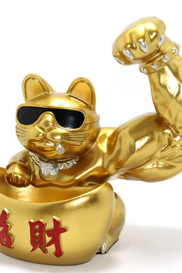 Polyester Şanslı Kedi Figürü Model 4