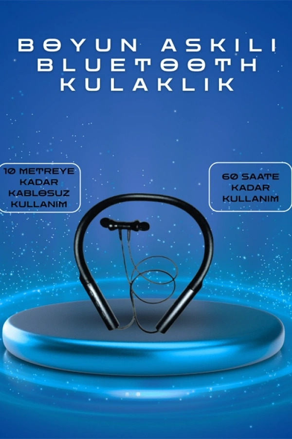 Polygold PG-100 Type-C Şarjlı Bluetooth Kulaklık – Boyun Askılı, Uzun Pil Ömürlü, Mikrofonlu