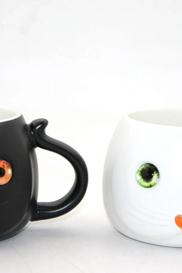 Porselen Kedili Kupa Bardak