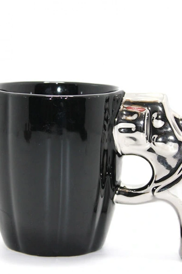 Porselen Silahlı Kupa Bardak Model 1