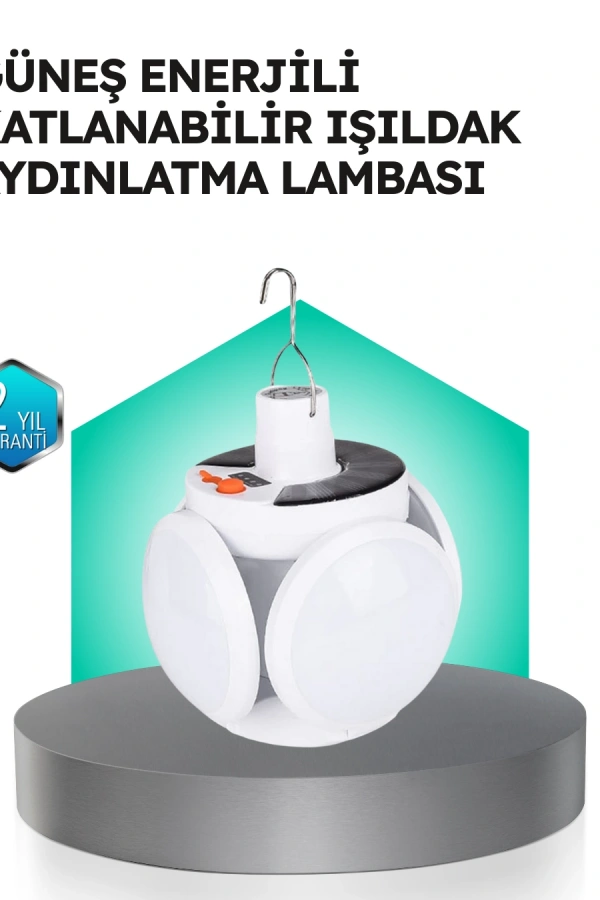 Pratik Katlanabilir Solar LED Aydınlatma Lambası