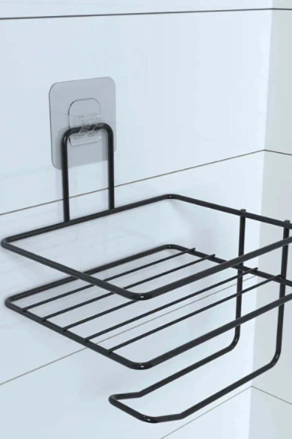 Pratik Yapışkanlı Metal Tuvalet Kağıdı Tutucu