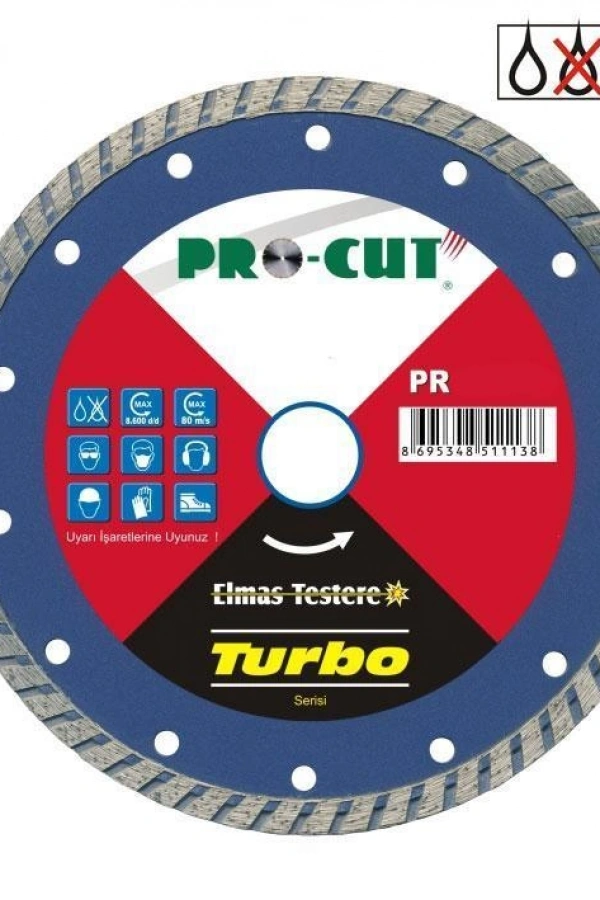 Procut AB 115 mm Turbo Kanallı Elmas Testere