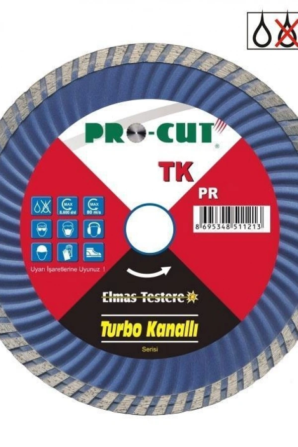 Procut TK 115 mm Turbo Kanallı Elmas Testere