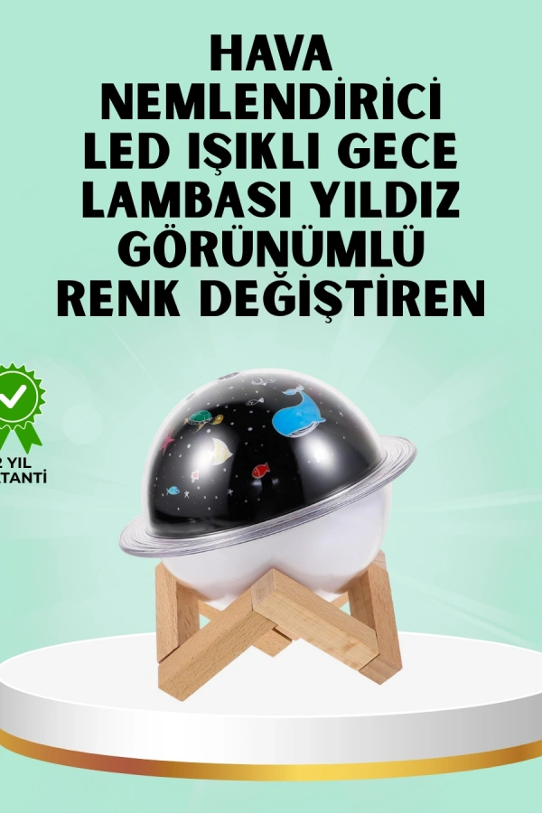 Projektör ışığı bulunan USB bağlantılı mini aromaterapi destekli hava nemlendirici