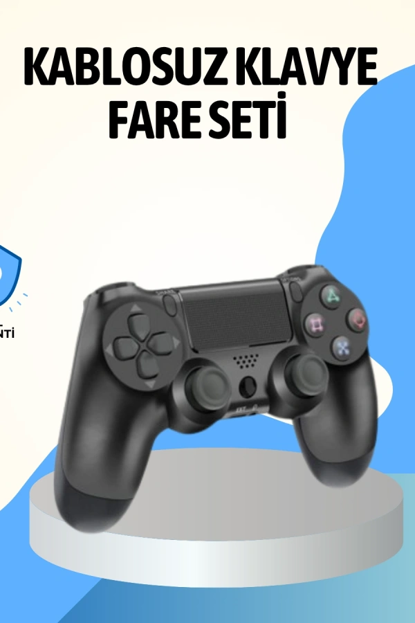 PS4 Uyumlu Kablosuz Oyun Kolu Ergonomik Çift Titreşimli