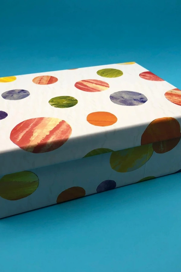 Puantiye Desenli Hediye Kutusu