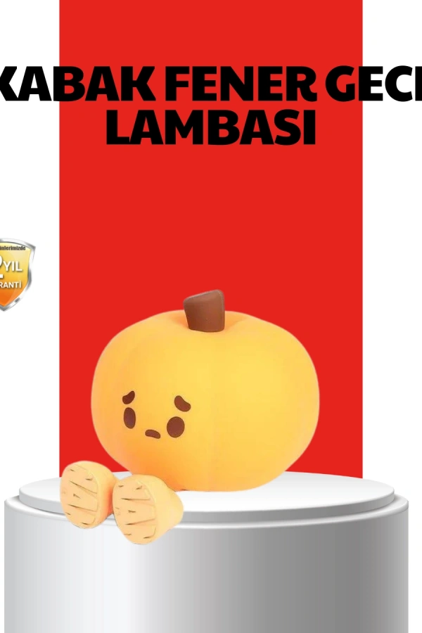 Pumpkin LED Night Light Dokunmatik Şarjlı Silikon Gece Lambası