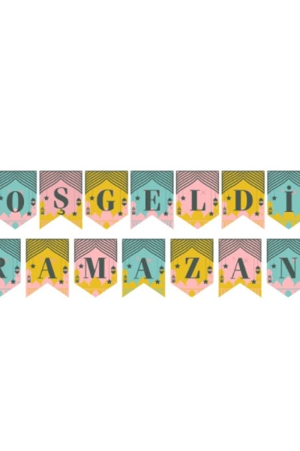 Ramazan Renkli Banner Süs - Hoşgeldin Ramazan