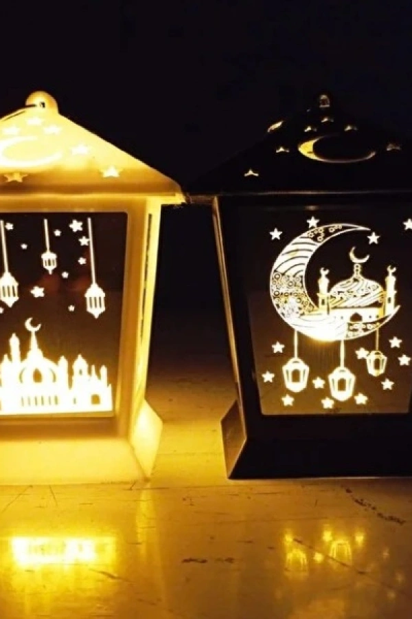 Ramazan Temalı Kare Kubbe LED Lamba