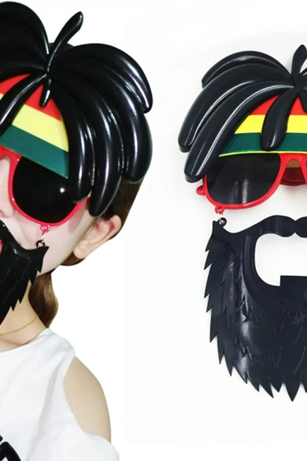 Rasta Peruklu Bob Marley Parti Gözlüğü