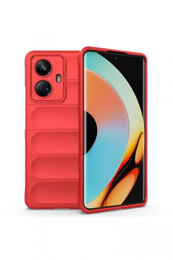 Realme 10 Pro 5G Kılıf Optimum Silikon - Kırmızı