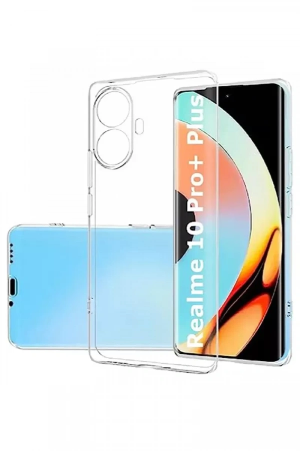 Realme 10 Pro Plus 5G Kılıf Lüx Şeffaf Silikon