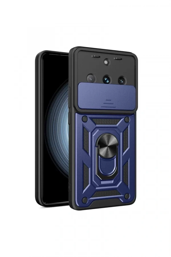Realme 11 Pro Kılıf Pars Lens Yüzüklü Silikon - Lacivert