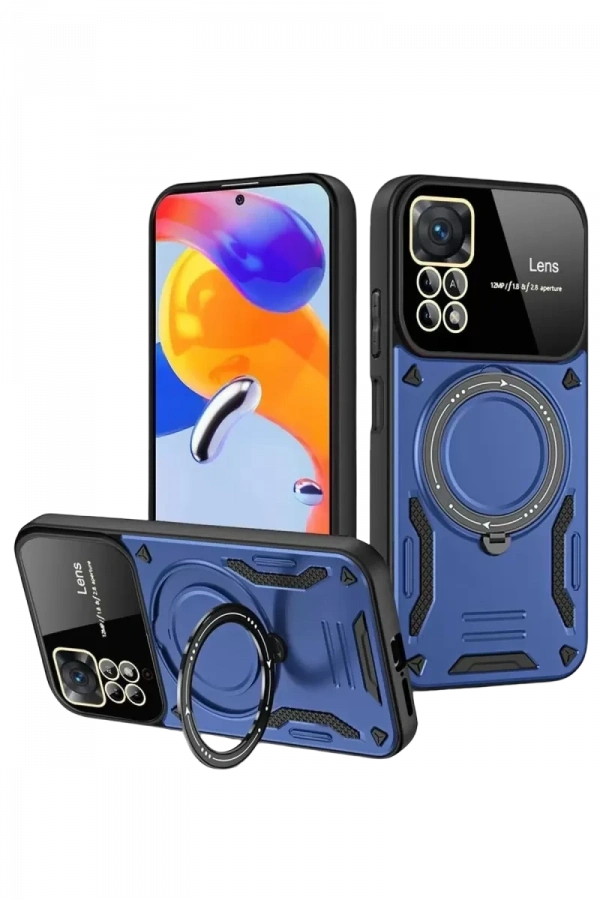 Realme 11 Pro Plus Joy Lens Standlı Kapak - Lacivert